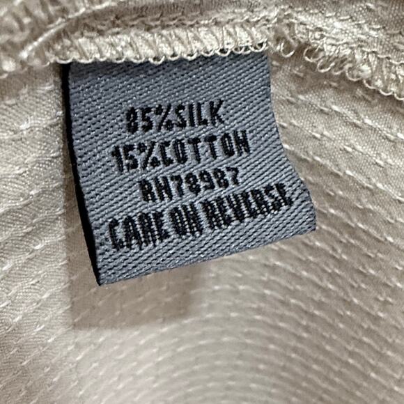 Johnston & Murphy Silk men’s size M shirt silk & cotton natural fibers textured - Picture 4 of 6